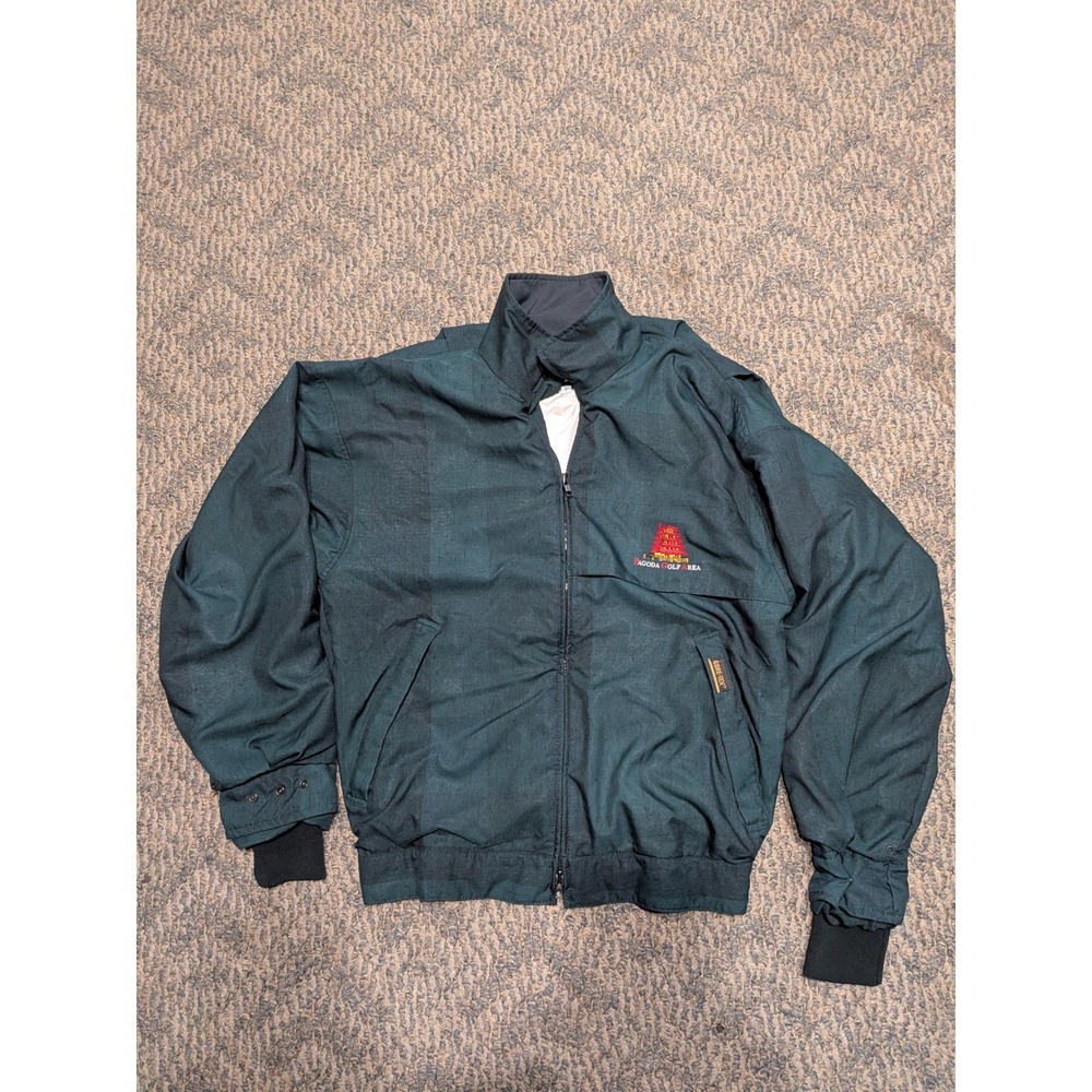 Zero Restriction Gore-Tex Golf Jacket Mens Small Green Pagoda Golf Area Vintage